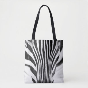 Konstnärlig svartvit closeup porträtt av en zeb tygkasse