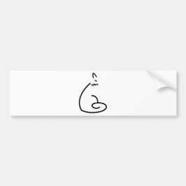 Konstnärlig Swirly kattSilhouette Bildekal