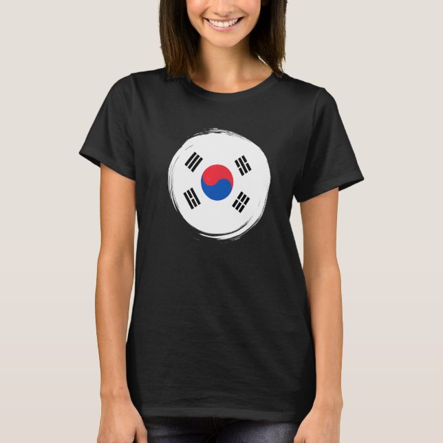 Konstnärlig sydkoreansk flagga t shirt (Framsida)