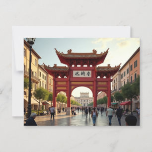 Konstnärlig syn på Piazza Vittorio Vykort