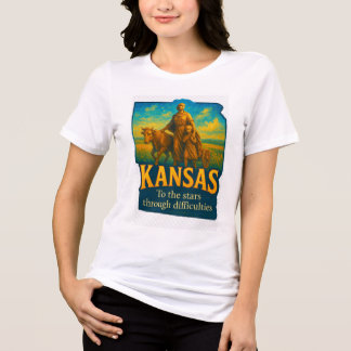 Konstnärlig T-shirt-design med Kansas-tema! T Shirt