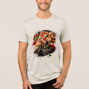 Konstnärlig T-shirt med pizza-slice – konstarbeten