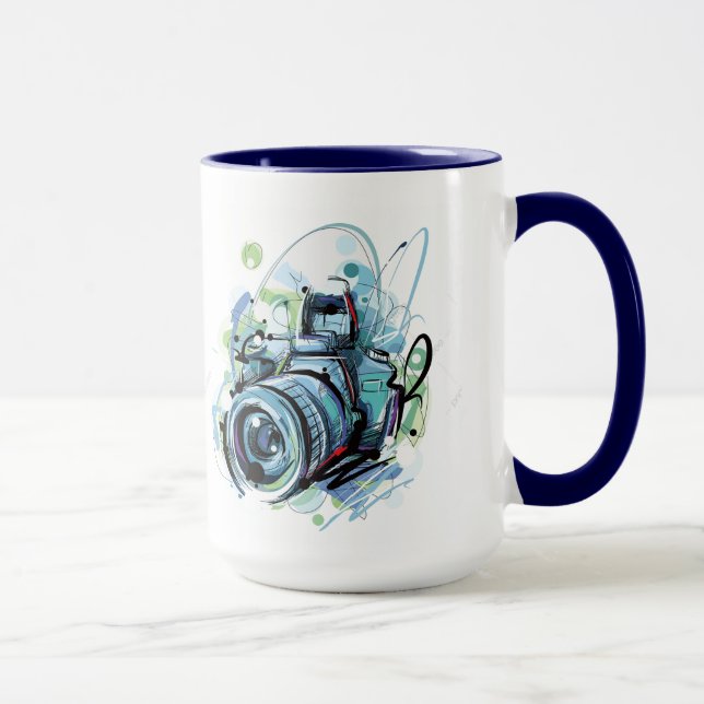 Konstnärlig teckning-show-kamera mugg (Höger)