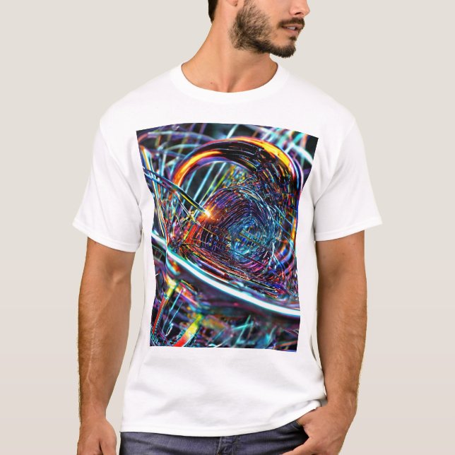 Konstnärlig tolkning av elektromagnetisk princip t shirt (Framsida)
