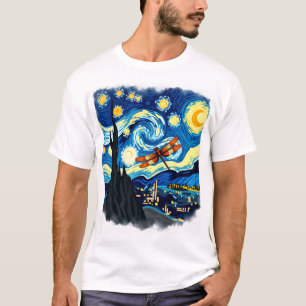 Konstnärlig Trollslända Tröja Van Gogh Stjärnkväll