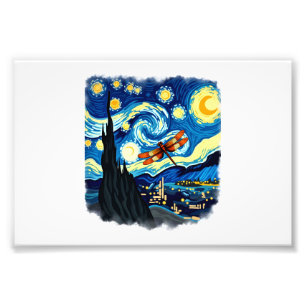 Konstnärlig Trollslända Tröja Van Gogh Stjärnkväll Fototryck