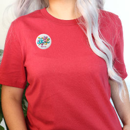 Konstnärlig typografi, färgstark, modern, Snyggt Knapp