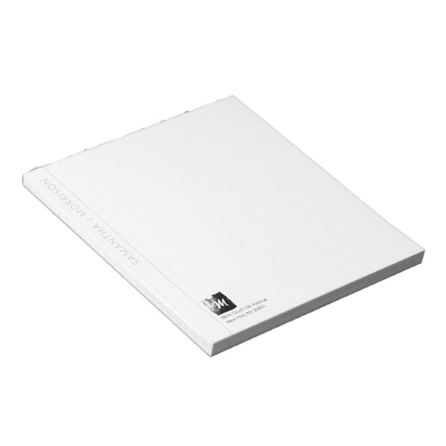 Konstnärlig unik Elegant för svart Namn-format Anteckningsblock (Vinklad)