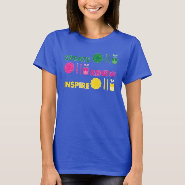 Konstnärlig vår knolling damt-shirt t shirt (Framsida)