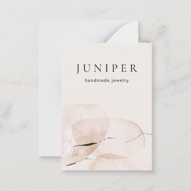 Konstnärlig vattenfärg för jordisk Abstrakt Anteckningskort (Framsida)