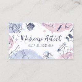 Konstnärlig vattenfärgsartist Stil Makeup Artist Visitkort