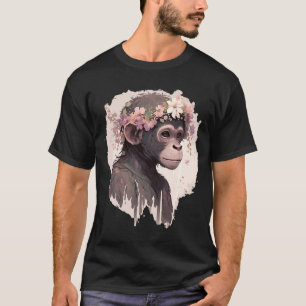 Konstnärlig vattenfärgsfärg, lågfärgsblomma Krona  T Shirt