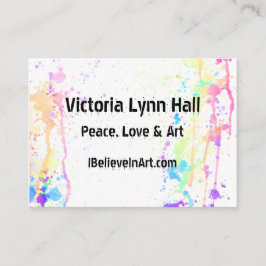 Konstnärlig vattenfärgspringa visitkort