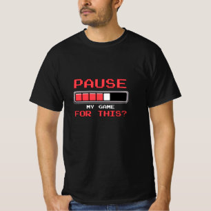 Konstnärlig videomaterial för spel för spelare t shirt