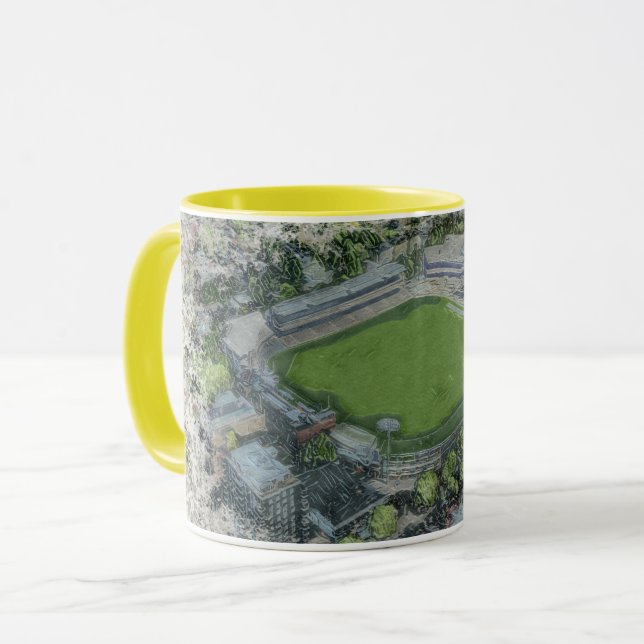 Konstnärlig vy över Lord's Cricket Ground, London Mugg (Framsida vänster)