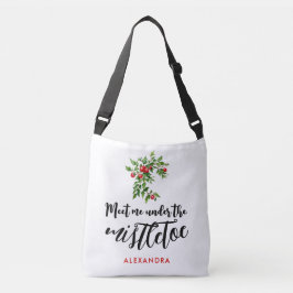 Konstnärlig Whimsical Röd Och Grön Mistel Vattenfä Axelväska