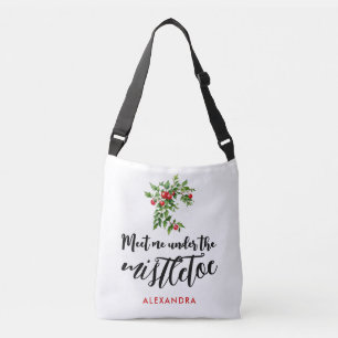 Konstnärlig Whimsical Röd Och Grön Mistel Vattenfä Axelväska