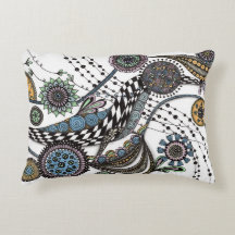 Konstnärlig Zentangle Optisk Illusion Ländryggskud