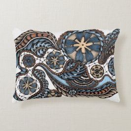 Konstnärlig Zentangle-spets midjekudde - Dämpad da Prydnadskudde