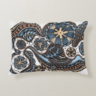 Konstnärlig Zentangle-spets midjekudde - Dämpad da Prydnadskudde