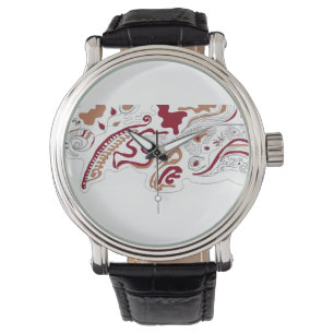 Konstnärliga Abstrakten Mönster Watch Armbandsur