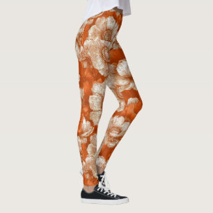 Konstnärliga Anemoner Kronblad Graviditet Löpning Leggings