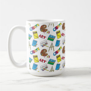 Konstnärliga artiklar, konstlärare, konstnärer kaffemugg
