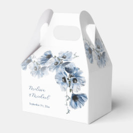 Konstnärliga Blå Blommor Vita Bröllop Presentaskar