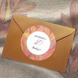 Konstnärliga blomfjädrar pastell akvarell runt klistermärke