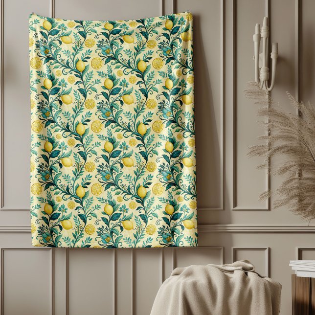 Konstnärliga dekorativa Medelhavsbilder Fleecefilt (Decorative Mediterranean Artistic Mosaic Prints Fleece Blanket)
