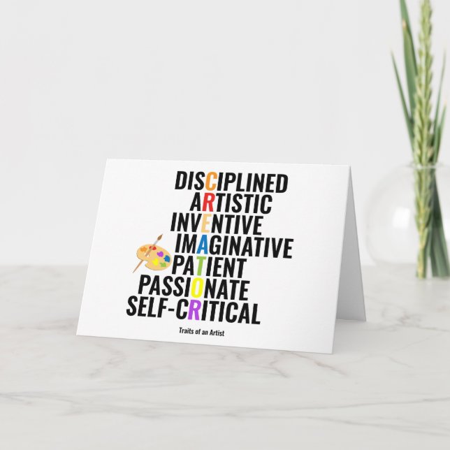 Konstnärliga drag kort (Framsida)