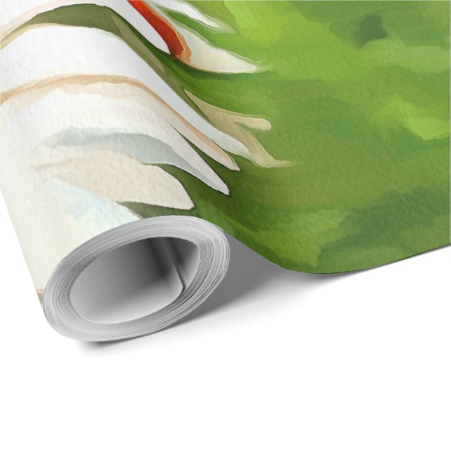 Konstnärliga, färgstarka, vita Daisy v4b Presentpapper (Rulle Hörn)