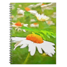 Konstnärliga, färgstarka vita Daisy v5
