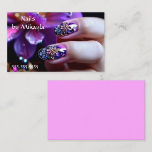 Konstnärliga fingernaglar Manicuch Nail Artist Visitkort