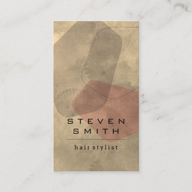 Konstnärliga former och vattenfärger tidsbeställning kort (Framsida)