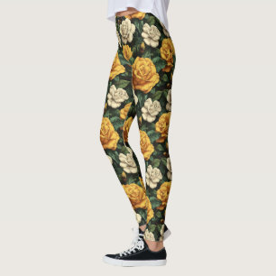 Konstnärliga Gardenias Lyxiga Löpningskläder Leggings