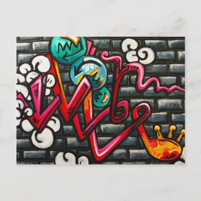 Konstnärliga graffiti-produkter vykort (Framsida)