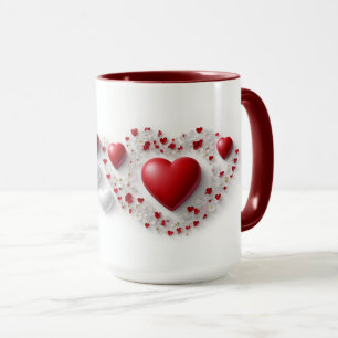 Konstnärliga Hearts Mugg