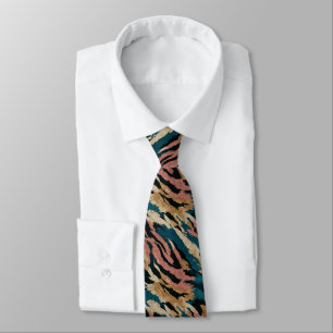 Konstnärliga herrtillbehör Tiger Skinn Slips