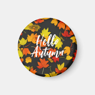 Konstnärliga Höst löv Mönster Magnet