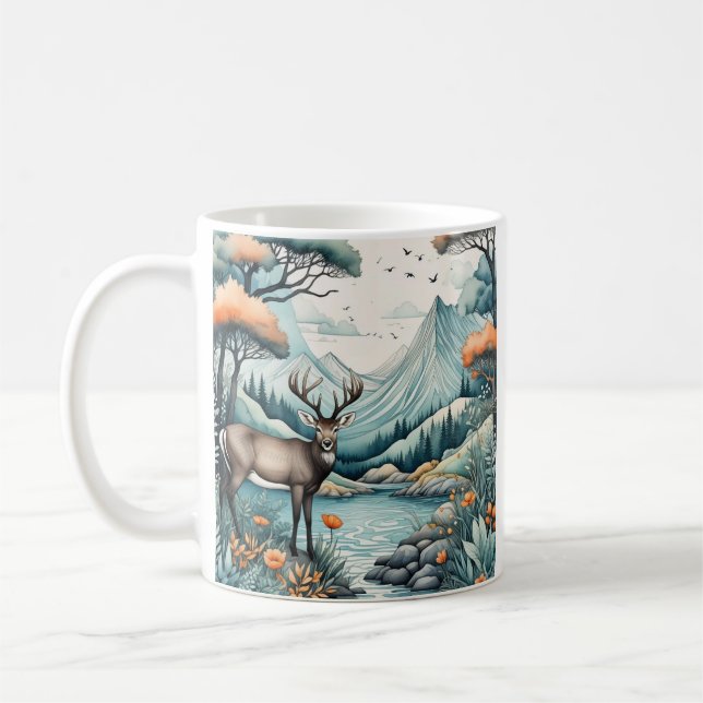 Konstnärliga illustrationer kaffemugg (Vänster)