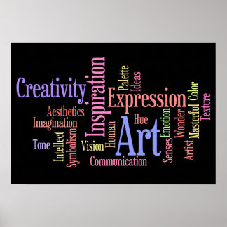 Konstnärliga inspirationer - konst och kreativitet poster