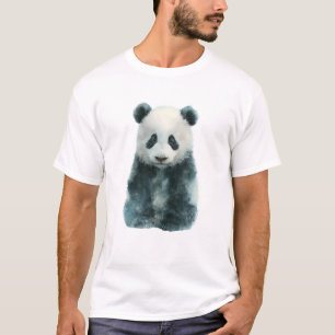 Konstnärliga jättepandor män tecknade för hand t shirt
