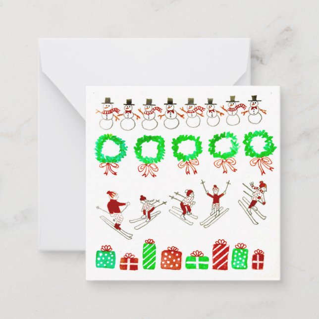 Konstnärliga julkort anteckningskort (Framsida)