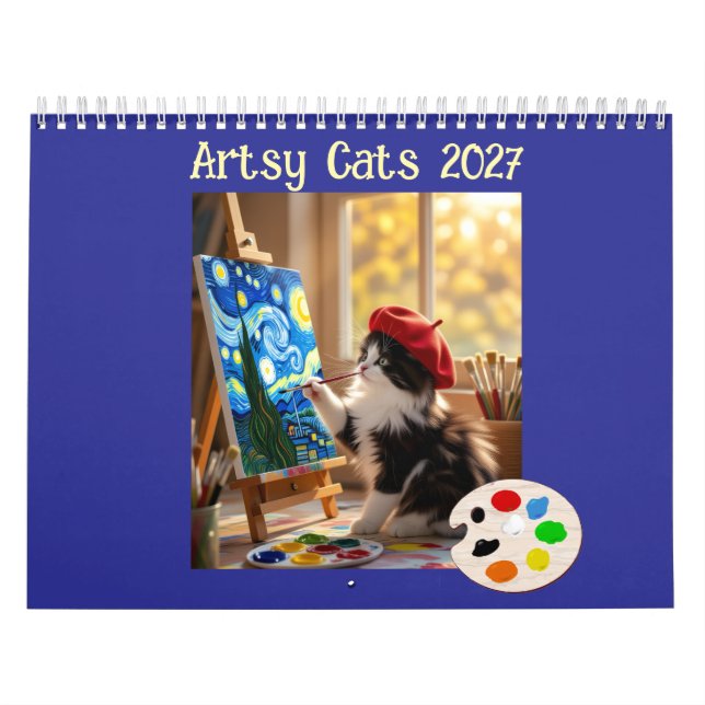 Konstnärliga katter 2027 kalender (Omslag)