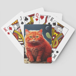 Konstnärliga kattpoker kort casinokort