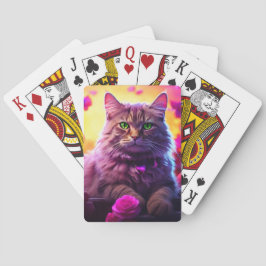 Konstnärliga kattpoker kort casinokort