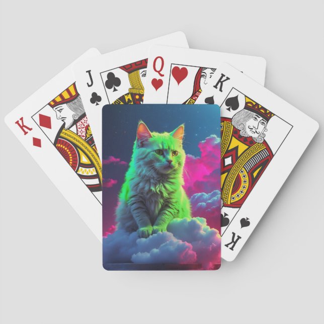 Konstnärliga kattpoker kort casinokort (Baksidan)