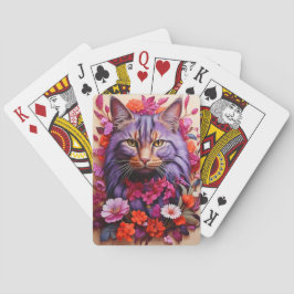 Konstnärliga kattpoker kort casinokort
