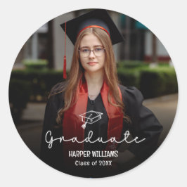 Konstnärliga klotter examensdekaler kuvertförsegli runt klistermärke